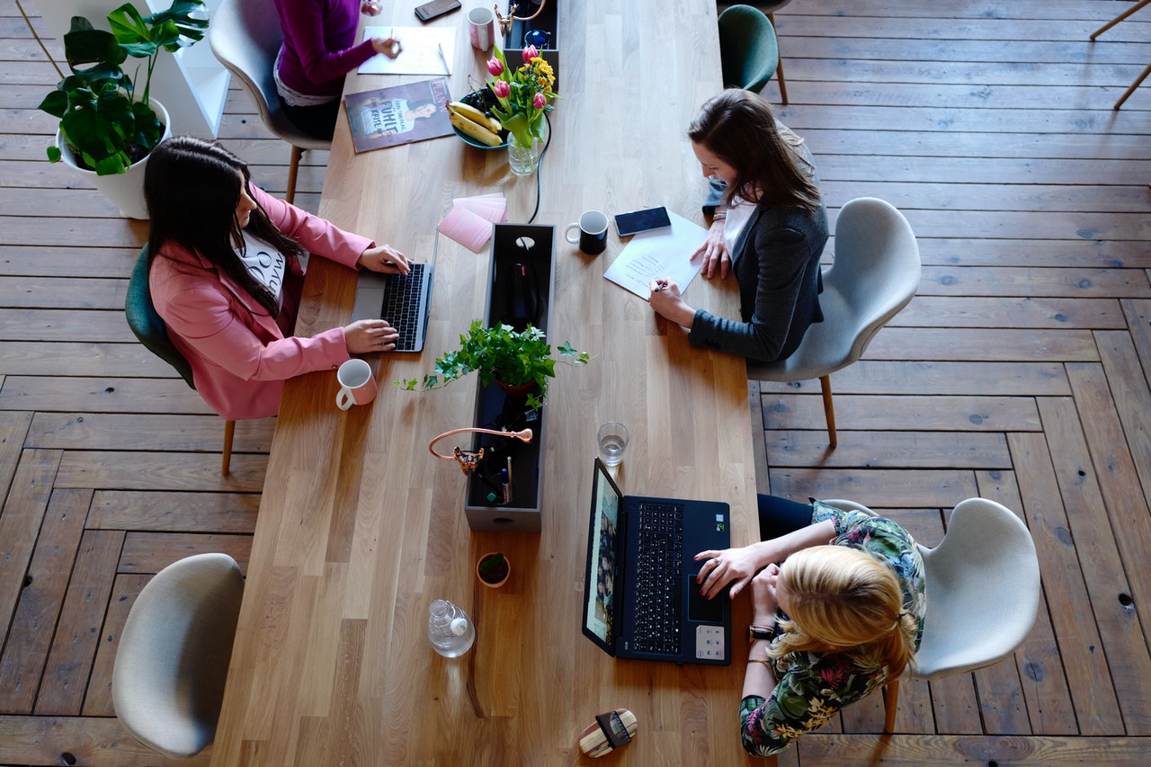 women in co-working spaces