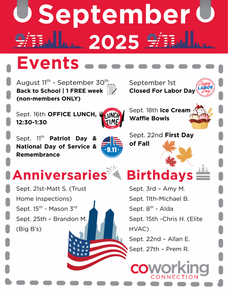 Coworking Connection Murrieta September 2025 Events