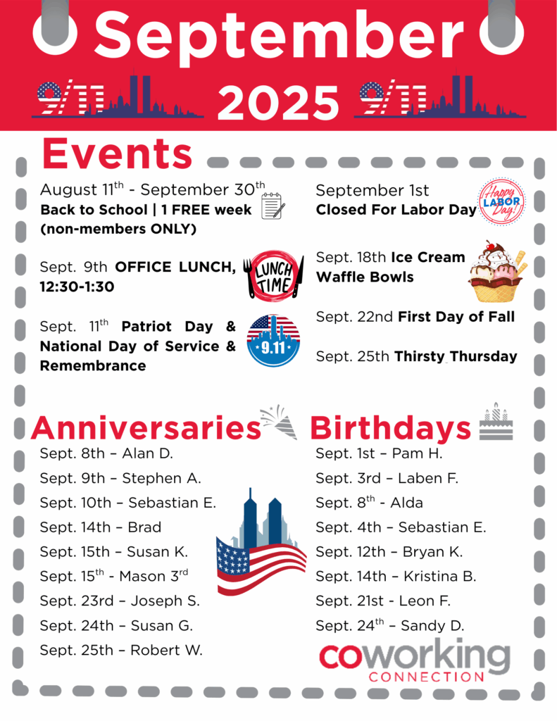 Coworking Connection Temecula September 2025 Events