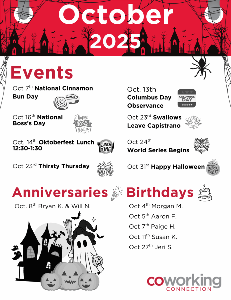 October 2025 Temecula Coworking Connection Events