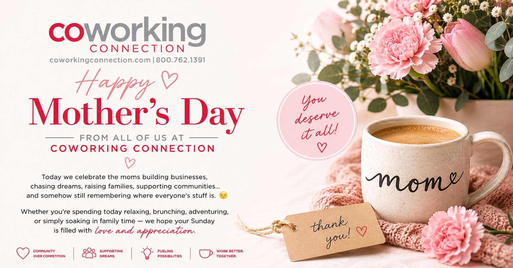 Happy's Mothers Day 2026 from Coworking Connection
